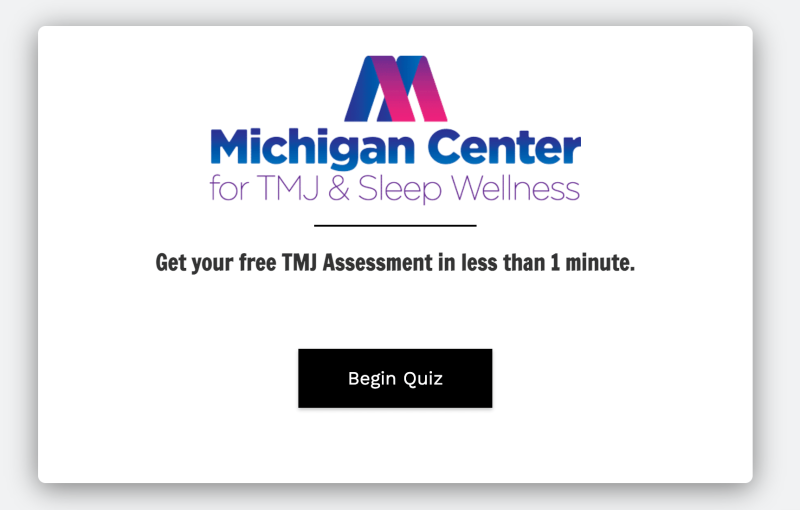 example of a TMJ Assessment for helping with diagnosis