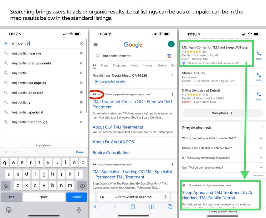 screenshot of google search ads analytics