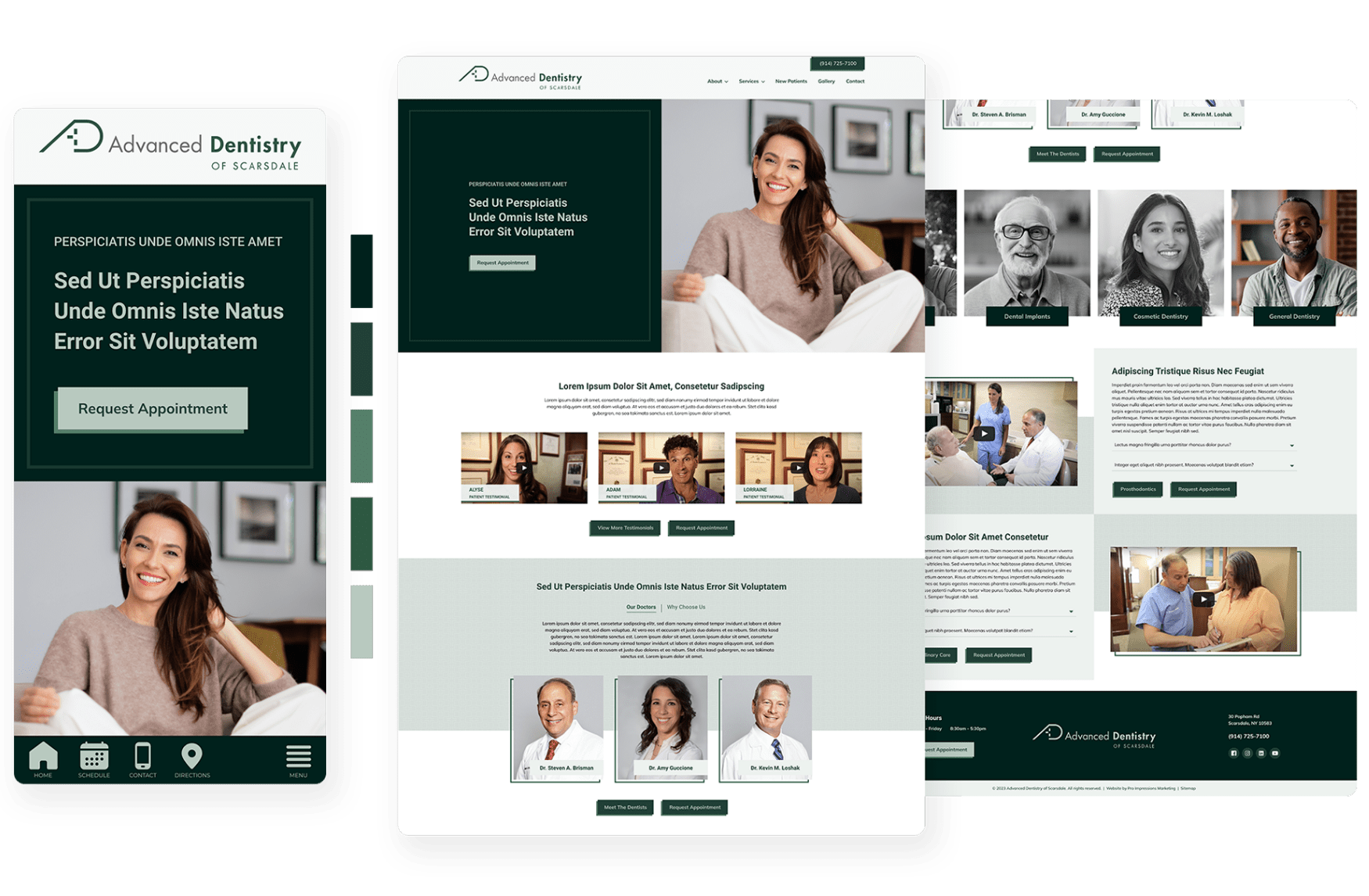 Website Redesign of ADVANCED DENTISTRY OF SCARSDALE with new SEO Content Writing