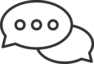 icon of conversation bubbles