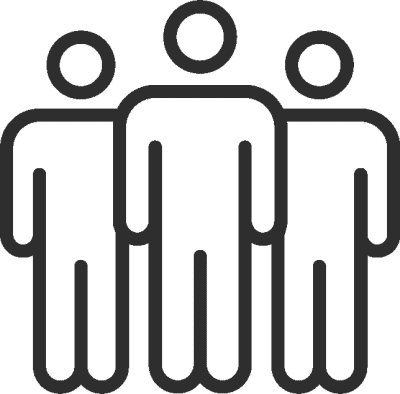 icon of three figures standing next to eachother