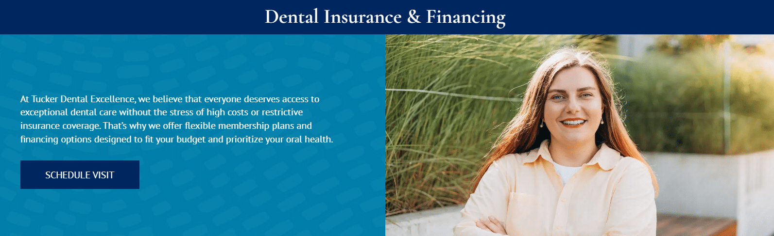 Dedicated Insurance & Financing Page example