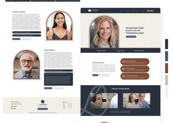 dental website example showing Consistent Branding