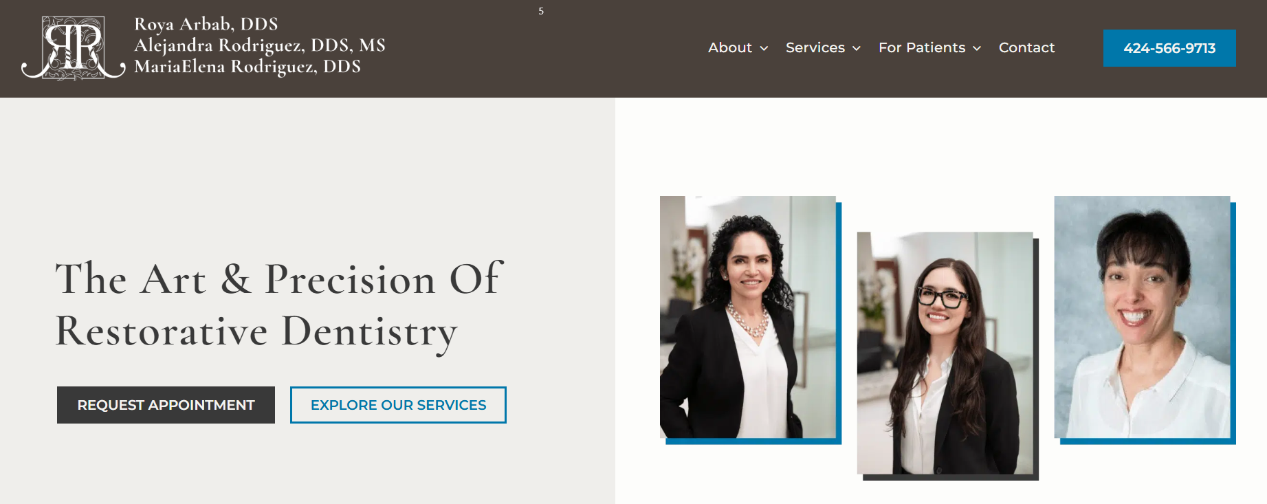 dental website with branding for multi location practice 
